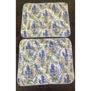 2 Vintage Laura Ashley Abbeville Stocks Standard Pillow Shams Padded Top